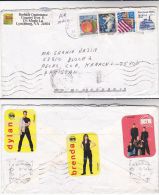 1996 Cover 90210 TV SHOW LABELS SEAL  Airmail USA To Pakistan , Television Label - Covers & Documents