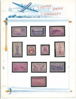 VERINIGTE STAATEN ETATS UNIS USA 1937-38 CONMMEMORATIVES OF OLD ALBUM STAMPS PAGE - Collezioni & Lotti