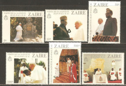 Zaire 1981 Mi# 716-721 ** MNH - First Anniv. Of Visit Of Pope John Paul II - Ungebraucht