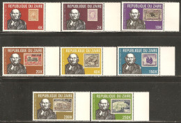 Zaire 1980 Mi# 631-638 ** MNH - Sir Rowland Hill, Originator Of Penny Postage - Nuovi