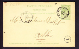 ENTIER POSTAL, TYPE ARMORIES, DE BASECLES à ATH. (6AL87) - Postkaarten [1871-09]