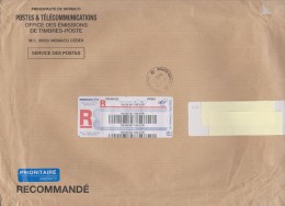 Monaco Registered Letter Recommandé With Customs Declaration - 2010 - Lettres & Documents