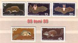 Bulgaria /Bulgarie  1983    WWF – Animals  5 V-MNH** - Chauve-souris