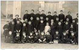 77 - Carte-photo Par Marcel ROCH à DONNEMARIE - Très Animée (écoliers) - "Le BESSOY" Sur L'ardoise - Donnemarie Dontilly