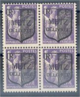 FRANCE, METZ LIBERATION 1944 1.20 BLOCK OF 4 - Liberazione