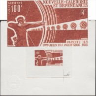 Nouvelle-Calédonie 1971 Y&T PA 123. Épreuve D´artiste. Jeux Sportifs De Papeete. Tir à L'arc, Cibles - Boogschieten