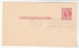 1951 USA 2c Postal STATIONERY CARD  Pmk FIRST DAY OF ISSUE ASDA NATIONAL STAMP SHOW , Cover Philatelic Exhibition - 1941-60