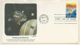 VERINIGTE STAATEN ETATS UNIS USA 1981 Probing Planets  18c ON COVER SC 1916 YV 1335 MI 1485 SG 1890 - 1981-00