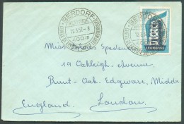 4 Fr. EUROPA 1957 Obl. Dc BERGDORF Altitude Sur Lettre Du 12-3-1957 Vers Londres - 10984 - FDC