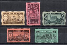 Syrie Taxe N°32 à 36 Neufs Sans Gomme - Unused Stamps