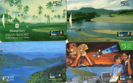 TELECARTES FIDJI  *$2 *$3 *$5 *$5  (lot De 4) - Fiji