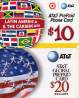 CARTES PREPAYEES ETATS-UNIS  AT&T  *$10 *$20  (lot De 2) - AT&T