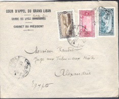 Post History Cover Beirut To Egypt Cour D´appel Du Grand Liban GREAT LEBANON April 22th 1926 - Libanon