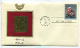 C Great Americans "" Minerals - Wulfenite """ Gold Stamp Replica 1964 FDC/bu/UNC - Sonstige & Ohne Zuordnung