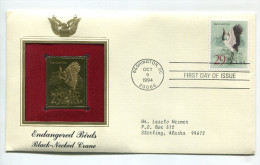 C Great Americans "" Endangered Birds - Black-Necked Crane """ Gold Stamp Replica 1964 FDC/bu/UNC - Other & Unclassified