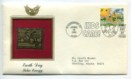 C Great Americans "" Earth Day - Solar Energy """ Gold Stamp Replica 1964 FDC/bu/UNC - Andere & Zonder Classificatie