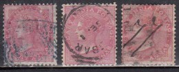 British East India Used 1868, Eight Annas X 3 Shades Variety, Elephant Wartermark - 1858-79 Compagnie Des Indes & Gouvernement De La Reine