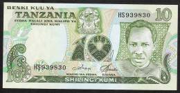 TANZANIA  P6c  10  SHILLINGI  1978 #HS  Signature 3   UNC. - Tansania