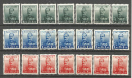 494c * NORWEGEN 191/3 * 7x DER KÖNIG AUF KRONENWERTEN * MICHEL 24,50 * POSTFRISCH  ** !! - Ungebraucht