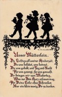 Künstler AK /Scherenschnitt - Unser Mütterlein - Karte Gel.1934 - Silhouettes