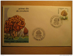 ANDORRA 1984 Murga Morchella Setas Champignons Mushrooms Giftpilze Hongos Fungi Flora Fdc Spd ANDORRE - Cartas & Documentos