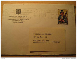 ANDORRA La Vella ANDORRE La Vieille 1979 Romanico Romanesque Tobacco Tabaco Smoke Cigar Sobre Ilustrado Cacheted Cover - Lettres & Documents