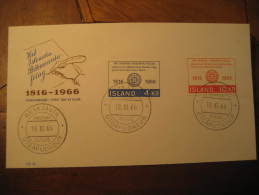 REYKJAVIK 1966 2 Stamp On Fdc Cover Iceland Island - Storia Postale