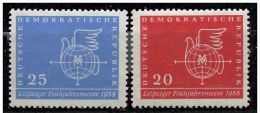 LOTE 387  ///  ALEMANIA DDR 1958     YVERT Nº: 336/337   MNH** - Neufs