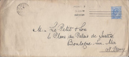 PADDINGTOWN 26 Mars 1908 Machine à Affranchir 2 1/2 P Pour Boulogne Sur Mer France - Brieven En Documenten