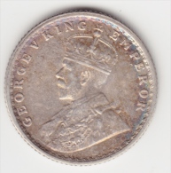 @Y@    BRITISH India 1/4  Rupee 1918   EF   Nice Patina  (2994) - India