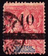 Senegal 1903 10c On 40c Barred Overprint Used. Scott 54. - Oblitérés