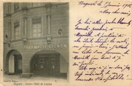 30 BAGNOLS SUR CEZE     Ancien Hotel De Luynes Pharmacie Lignon  De 1908      JAMAIS VUE SUR DELCAMPE - Bagnols-sur-Cèze