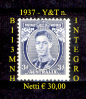 Australia-096 - 1937 - Y&T N.B113, Dentellato 13,5x14 (++) MNH, Privo Di Difetti Occulti. - Neufs