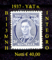 Australia-097 - 1937 - Y&T N.B113, Dentellato 13,5x14 (++) MNH, Privo Di Difetti Occulti. - Neufs