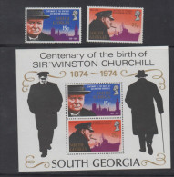 South Georgia 1974 Churchill Michel No 47-8,bl 1 MNH - Südgeorgien