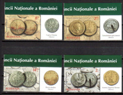 Romania 2015 / Coin Hoards / Set 4 Stamp With Labels - Ongebruikt