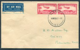 1936 New Zealand First Flight Cover Blenheim - Palmerston - Airmail