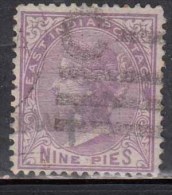 9p British East India Used 1974, - 1858-79 Compagnie Des Indes & Gouvernement De La Reine