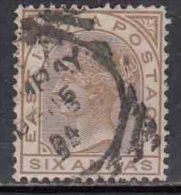 6a British East India Used 1976,  Six Annas - 1858-79 Kronenkolonie