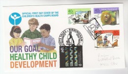 SPECIAL NEW ZEALAND FDC Health LION CAT DOGS Stamps SPECIAL ADDITIONAL GB Pmk SCIENTIST TALES Medicine Dog Cats Lions - FDC