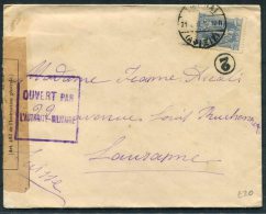 1915 Greece Censor Cover - Lausanne, Switzerland - Covers & Documents