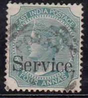 4a Service, British East India Used, 1867 Issue, Four Annas - 1854 Compagnie Des Indes