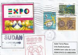 SUDAN.UNIVERSAL EXPO MILANO 2015 "Feeding The Planet" Letter From The SUDANESE Pavilion, With The Official Stamp EXPO - Soedan (1954-...)