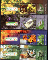 Romania 2015 / Live Healthy, Medicinal Plants / Set 4 With Labels And Tabs - Plantes Médicinales