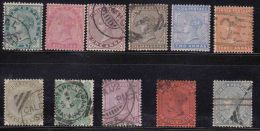 British India Used 1882, Set Of 11, - 1882-1901 Imperio