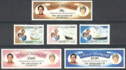 Grenadines Of St. Vincent 1981: Mi. 212/217 **  -Royal Wedding .. . G0903 - St.Vincent & Grenadines