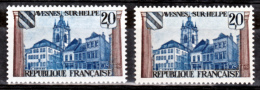 France 1221 Variétés écusson Gris Et Noir Avennes Neuf ** TB MNH Sin Charnela - Neufs