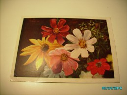 USSR RUSSIA  FLOWERS , 1957 POSTAL STATIONERY POSTCARD ,0 - 1950-59