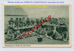 MISSION D'Aide Aux INDIENS Et ESQUIMAUX-Conservation Du POISSON-Religion-Amerique Du Nord-Carte Allemande- - Missions