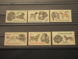CECOSLOVACCHIA - 1973 CANI 6 Valori - NUOVI(++) - Ungebraucht